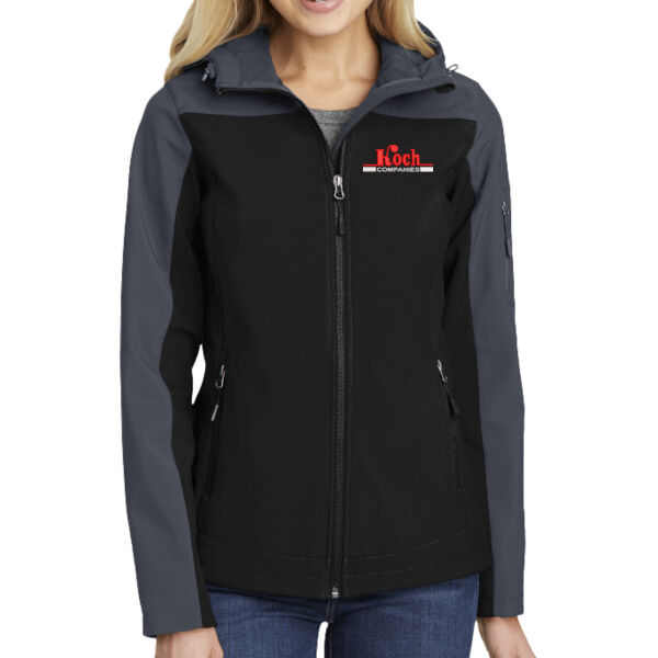 Port Authority® Ladies Hooded Core Soft Shell Jacket - Embroidered Logo Thumbnail