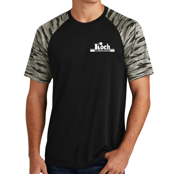 Sport-Tek® Drift Camo Colorblock Tee - Printed Logo Thumbnail