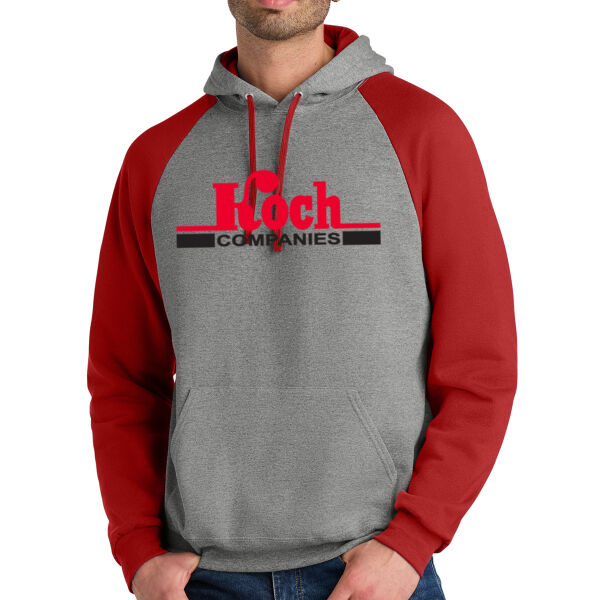 Jerzees® Unisex NuBlend® Colorblock Raglan Hoodie Sweatshirt - Printed Logo Thumbnail